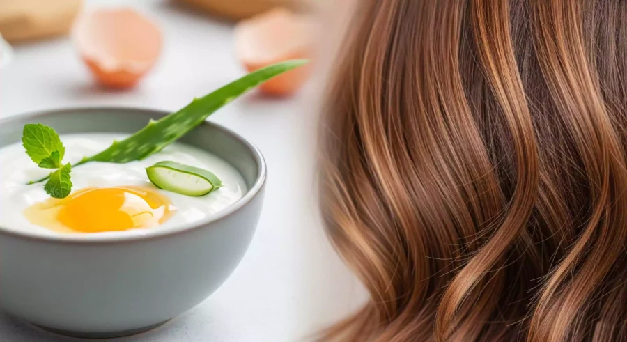 Homemade mask for colored and damaged hair